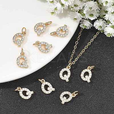 SHEGRACE Brass Micro Pave Clear Cubic Zirconia Pendants XGRQ29939-394G-Q-1