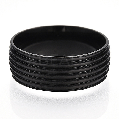 201 Stainless Steel Grooved Finger Ring Settings STAS-WH0047-06EB-1