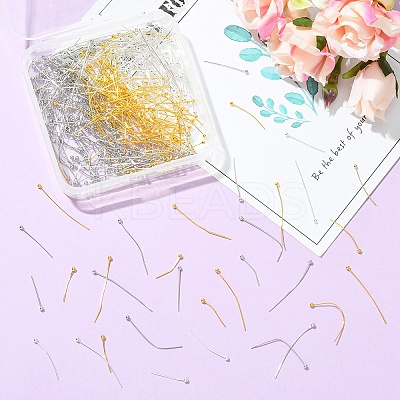 450Pcs 9 Styles Brass Ball Head Pins KK-YW0004-21-1
