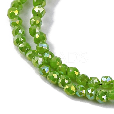 Transparent Electroplate Glass Beads Strands EGLA-H107-01A-B03-1