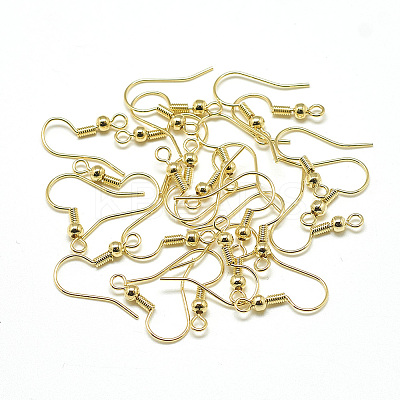 Brass Earring Hooks X-KK-T032-006G-1