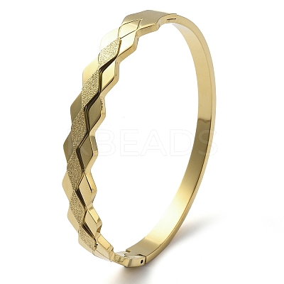 Ion Plating(IP) 304 Stainless Steel Hinged Bangles for Women BJEW-A011-15G-1