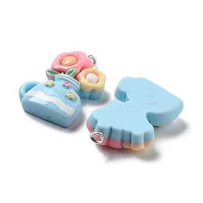 Spring Theme Opaque Resin Pendants LS-RESI-R444-04A-1