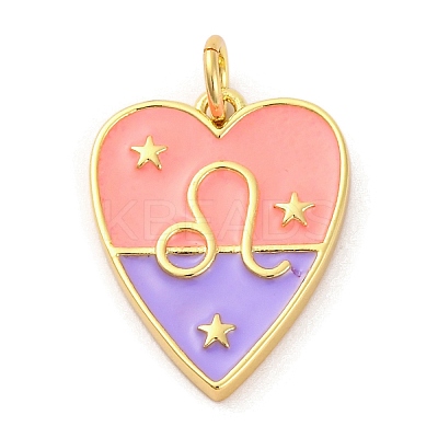 Brass Enamel Pendants KK-Z077-01G-11-1