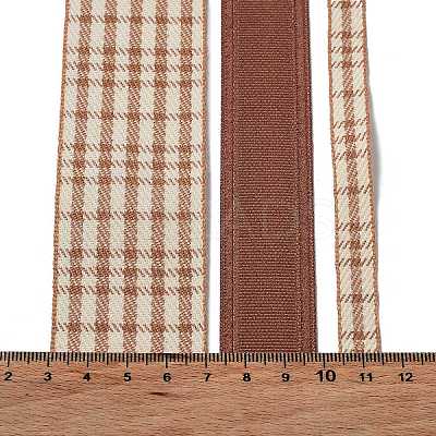 9 Yards 3 Styles Tartan Print Polyester Ribbon SRIB-C002-01F-1