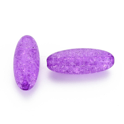 Transparent Crackle Acrylic Beads CACR-S010-01-1