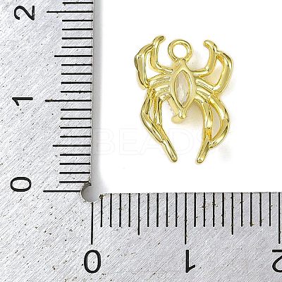Brass Pave Clear Cubic Zirconia Pendants KK-L238-02G-1