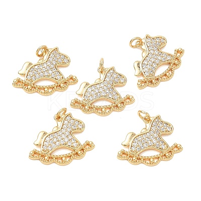 SHEGRACE Brass Micro Pave Cubic Zirconia Pendants XGRQ3D256-495G-1