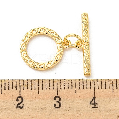 Brass Toggle Clasps KK-Q809-32G-1