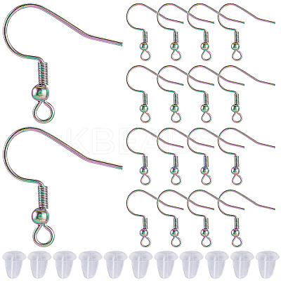 80Pcs Ion Plating(IP) 304 Stainless Steel French Earring Hooks STAS-SP0001-81-1