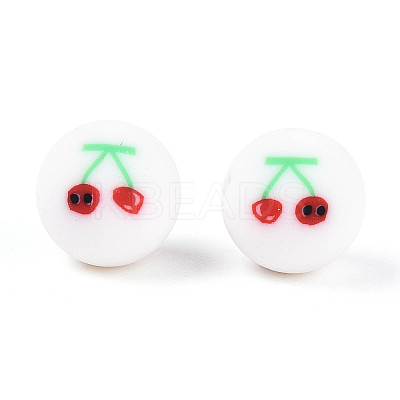 Fruits Theme Handmade Polymer Clay Beads CLAY-T022-04A-1