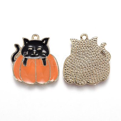 Autumn Theme Alloy Enamel Pendants ENAM-J649-06LG-01-1