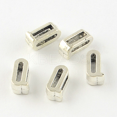 Antique Silver Plated Alloy Letter Slide Charms LS-X-TIBEP-S296-Q-RS-1