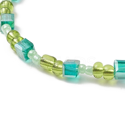 Glass Seed Bead Beaded Bracelets for Women BJEW-JB09285-1