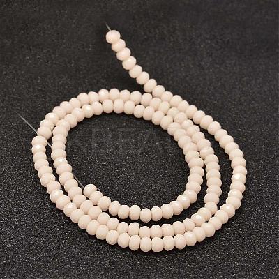 Faceted Rondelle Glass Beads Strands GLAA-I033-3mm-04-1