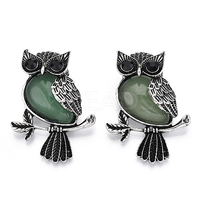 Natural Green Aventurine Pendants G-H308-01AS-07-1