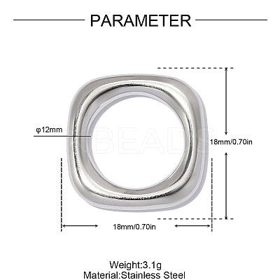 304 Stainless Steel Linking Rings STAS-OY014-94P-1