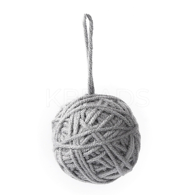 Yarn Knitted Christmas Ball Ornaments AJEW-P106-01B-1