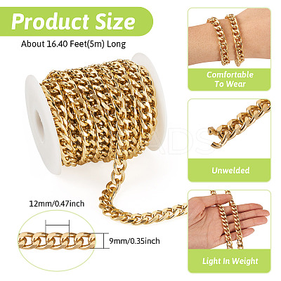 5M Aluminium Curb Chains CHA-TA0001-29G-1