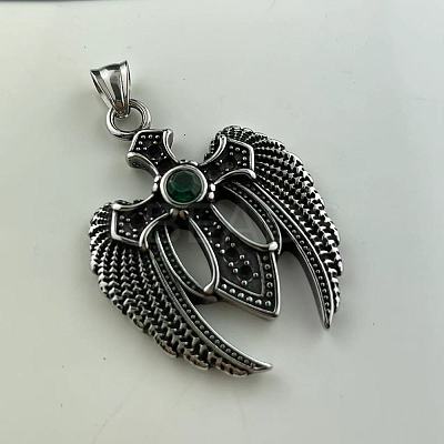 Vintage Gothic 304 Stainless Steel Cubic Zirconia Pendant Necklaces ZQ9567-1