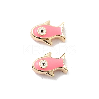 Brass Enamel Beads KK-A277-01G-03-1