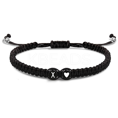 304 Stainless Steel Alphabet Beads Braided Bead Bracelets RY3090-24-1