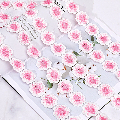Polyester Flower Lace Ribbon OCOR-WH20001-03B-1