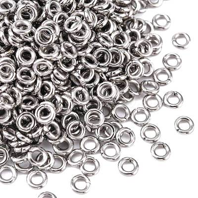 Tarnish Resistant 304 Stainless Steel Open Jump Rings STAS-Q186-02-4x1mm-1