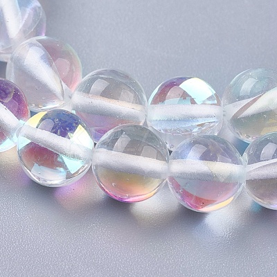 Synthetic Moonstone Beads Strands G-E468-H02-8mm-1