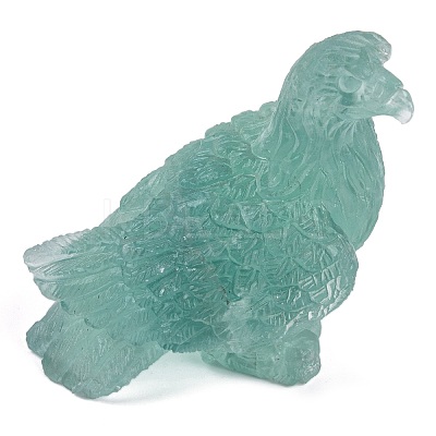 Natural Fluorite Carved Eagle Figurines Statues for Home Office Desktop Feng Shui Ornament G-Q172-10B-1