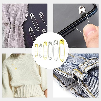 300Pcs 6 Styles Iron Safety Pins NEED-YW0001-08-1