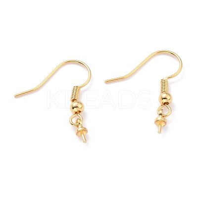 Real 18K Gold Plated Brass Earring Hooks KK-L151-03G-NR-1