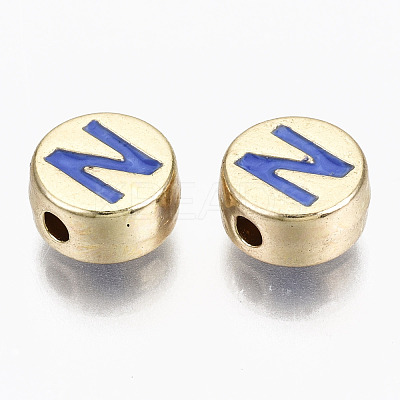 Alloy Enamel Beads ENAM-S122-029N-RS-1