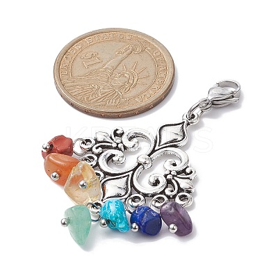 Tibetan Style Alloy Pendant Decorations HJEW-JM01291-02-1