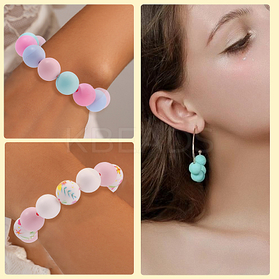 60Pcs 6 Styles Food Grade Eco-Friendly Silicone Focal Beads SIL-PA0001-11-1