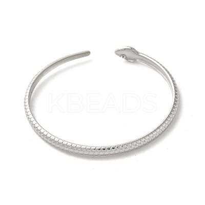 Non-Tarnish 304 Stainless Steel Snake Cuff Bangles BJEW-A003-02P-1