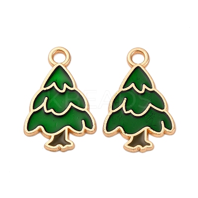 Christmas Alloy Enamel Pendants ENAM-K080-01A-G-1