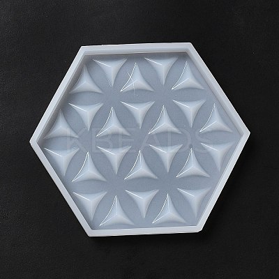 DIY Life of Flower Textured Cup Mat Silicone Molds LS-SIMO-H009-05G-1
