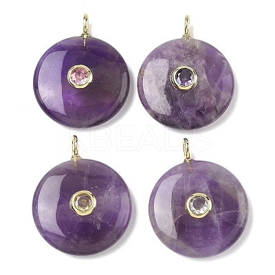 Natural Amethyst Pendants G-I391-02G-03-1