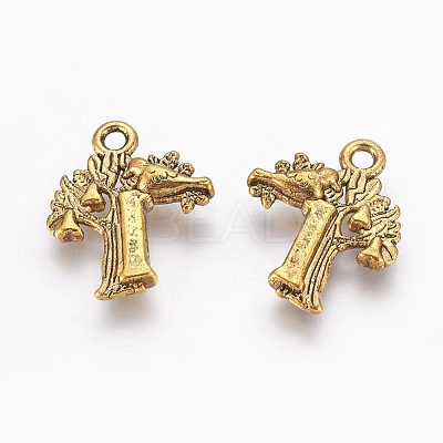 Tibetan Style Alloy Pendants TIBEP-GC140-AG-RS-1