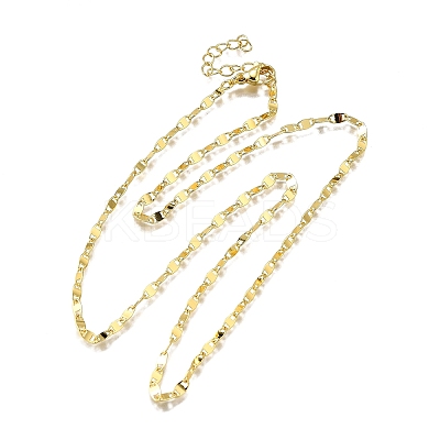 Brass Mariner Link Chain Necklaces NJEW-M108-06G-1