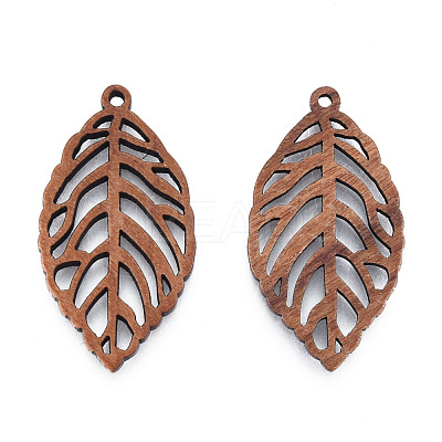Natural Walnut Wood Pendants WOOD-N011-020-1