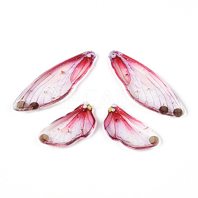 Epoxy Resin Butterfly Wing Pendants FIND-N005-65F-1