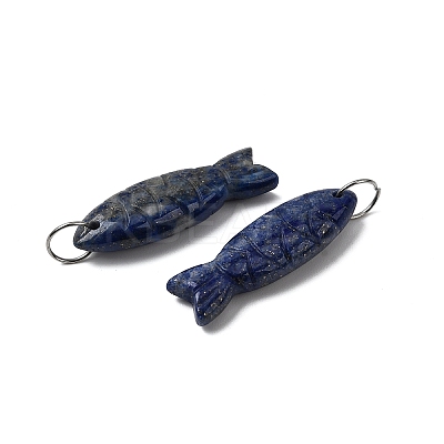 Natural Dyed Lapis Lazuli Carved Pendants G-G314-01P-05-1