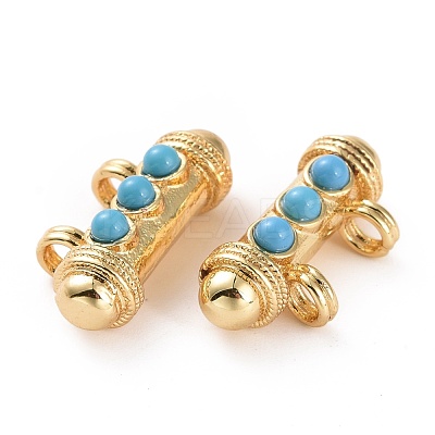 Brass Micro Pave Cubic Zirconia Pendants FIND-A012-01G-B-1
