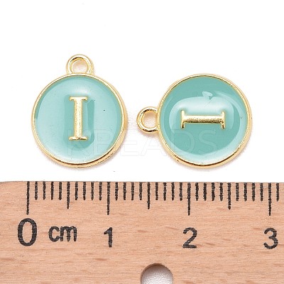 Golden Plated Alloy Enamel Charms ENAM-S118-05I-1