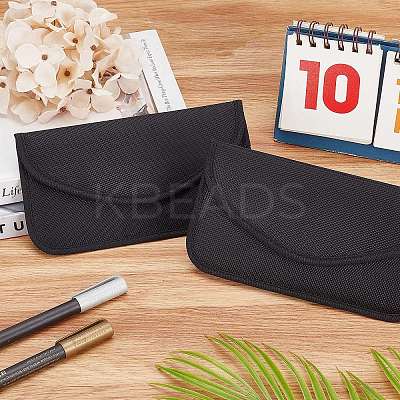 Carbon Fiber Key Car Wallets Car Bag Key Purse Pouch AJEW-WH0029-36-1