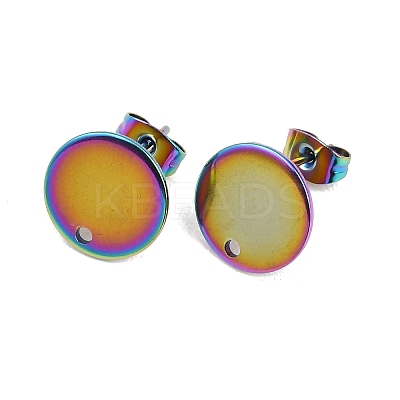 Ion Plating(IP) 304 Stainless Steel Stud Earring Findings STAS-P198-25-12mm-M-1