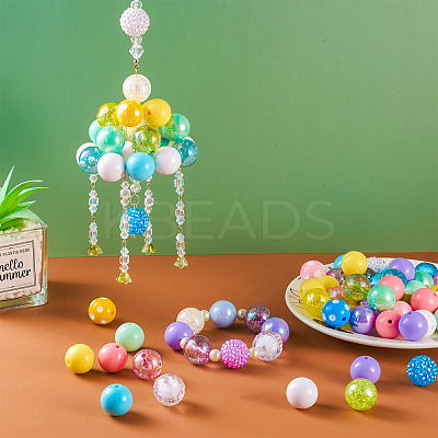 82Pcs 32 Style Mixed Style Acrylic Beads MACR-TA0001-23-1