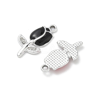 Alloy Enamel Rhinestone Pendants FIND-L024-19P-1